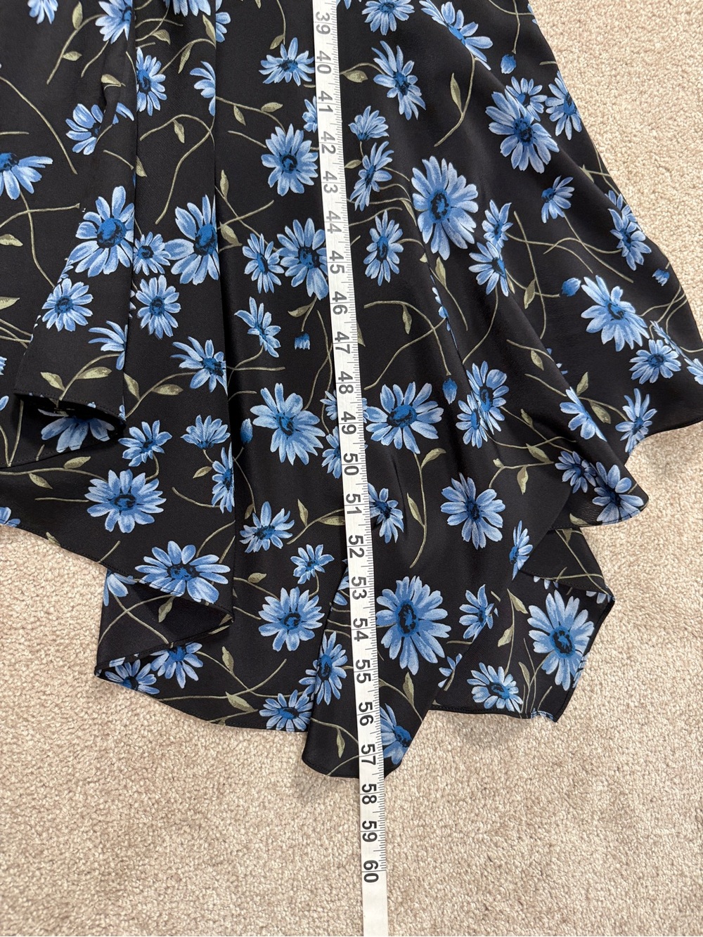 Michael Kors Collection Daisy Silk Crepe de Chine Handkerchief Slip Dress size 6 - Picture 9 of 15